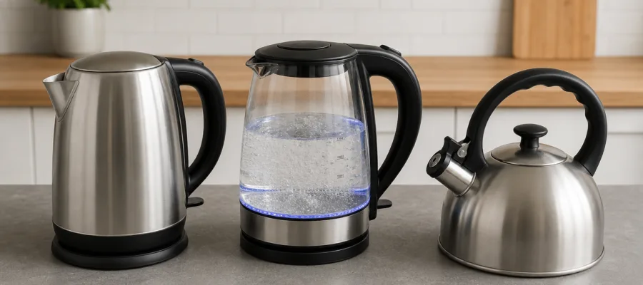 Die verschiedenen Wasserkocher-Arten: Elektrisch, kabellos und Handkocher im Vergleich