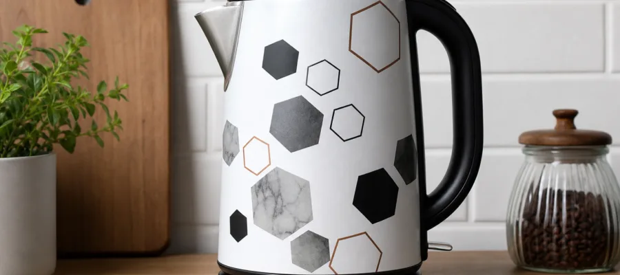 Wasserkocher mit Vinylfolien und Aufklebern kreativ gestalten