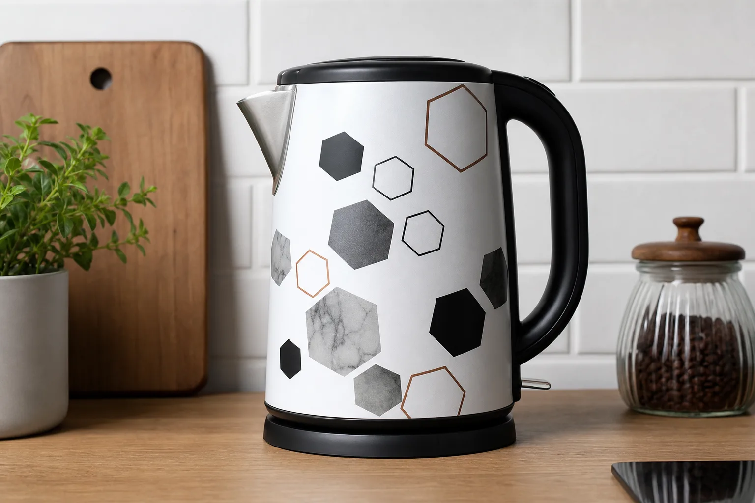 Wasserkocher mit Vinylfolien und Aufklebern kreativ gestalten