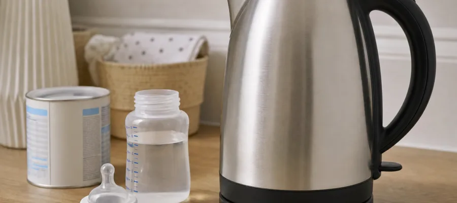 Wie Sie mit dem Wasserkocher Wasser fuer Babynahrung richtig vorbereiten