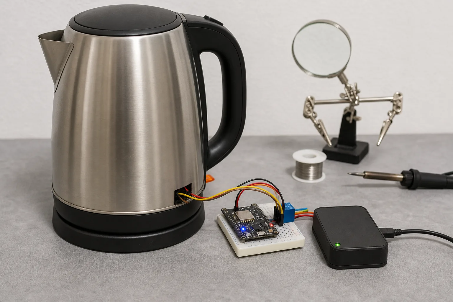 Erweiterungen fuer deinen Wasserkocher: Bluetooth, Timer und mehr selber basteln